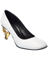Jw Anderson Chain Link Mid-heel Pumps In White