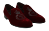 DOLCE & GABBANA Dolce & Gabbana Velvet Crown Embroide Loafers Men's Shoes