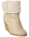 Isabel Marant Totam Shearling-trimmed Suede Ankle Boots In White