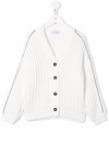 BRUNELLO CUCINELLI CARDIGAN WITH SILVER DETAILS