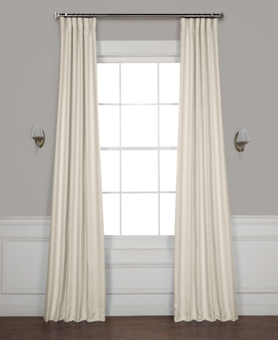 Exclusive Fabrics & Furnishings Blackout Faux Linen Panel, 50" X 96" In White