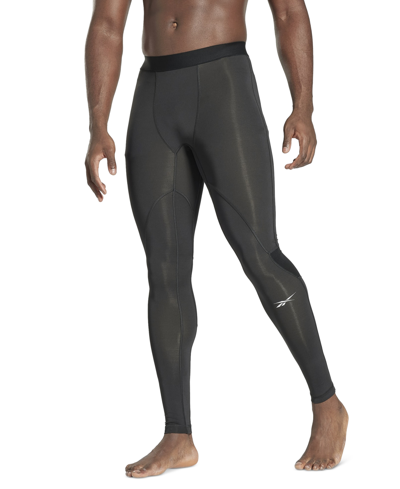 Reebok Men's Workout Ready Compression Tights In Night Black