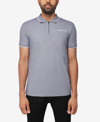 X-ray Pipe Trim Knit Polo In Light Navy