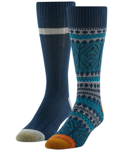 Gold Toe Men's 2-pk. Fair Isle Texture Crew Socks In Multi