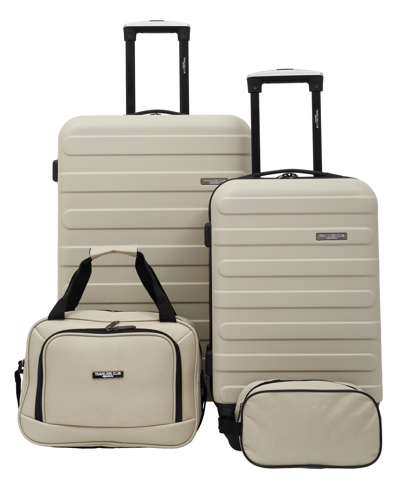 Travelers Club Austin 4 Piece Hardside Luggage Set In Cement