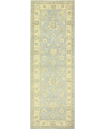 Bb Rugs One Of A Kind Mansehra 2'8" X 8' Runner Area Rug In Mist