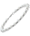 Arabella Cultured Freshwater Button Pearl (4 In Sterling Silver