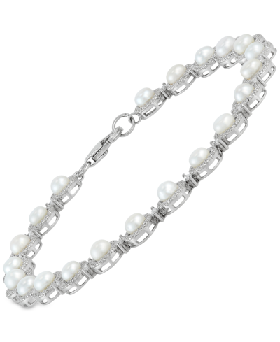 Arabella Cultured Freshwater Button Pearl (4 In Sterling Silver