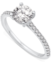 Gia Certified Diamonds Gia Certified Diamond Engagement Ring (1-1/4 Ct. T.w.) In 14k White Gold In White Gold