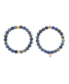 CHARGED STONE BEADED MOTIF 2 PIECES BRACELET SET