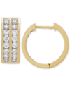 Grown With Love Men's Lab Grown Diamond Channel-set Small Hoop Earrings (1 Ct. T.w.) In 10k Gold, 15mm In Yellow Gold
