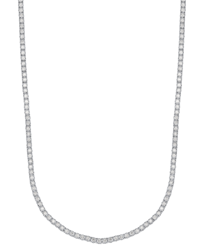 Grown With Love Men's Lab Grown Diamond 22" Tennis Necklace (10 Ct. T.w.) In 10k White Gold