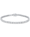 Grown With Love Men's Lab Grown Diamond Tennis Bracelet (5 Ct. T.w.) In 10k White Gold In White Gold