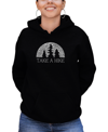 LA POP ART WOMEN'S NATURE LOVER WORD ART HOODED SWEATSHIRT