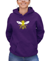 LA POP ART WOMEN'S BEE KIND WORD ART HOODED SWEATSHIRT