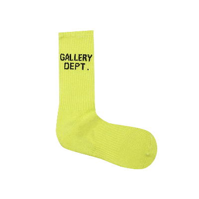 Pre-owned Gallery Dept. Clean Socks 'lime' In Green