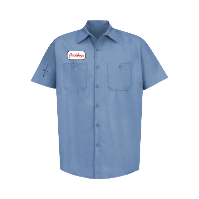 Pre-owned Cactus Jack By Travis Scott X Dickies Jackboys Work Shirt 'blue'