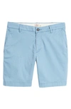 Faherty Island Life Organic Cotton Blend Shorts In Seaside Blue