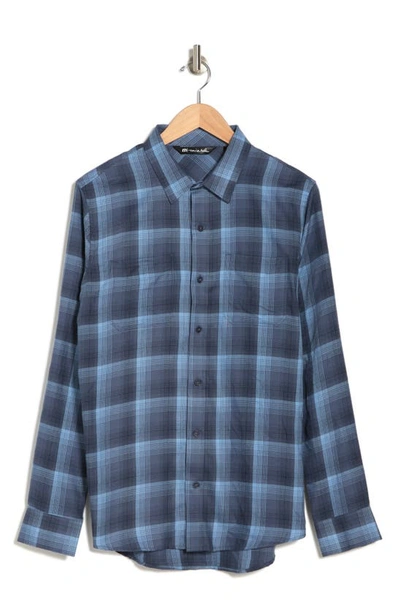 Travismathew Inland Long Sleeve Shirt In Vintage Indigo