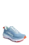 Hoka Bondi 7 Running Shoe In Blue Fog / Blue Glass