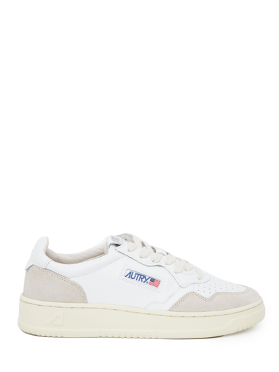 Autry Medalist Suede Sneakers In White