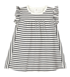 Petit Bateau Striped Dress Cream In Bianco