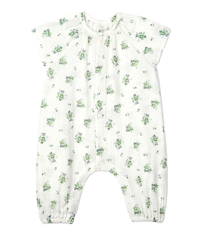 Petit Bateau Babies' Romper With Front Opening In Bianco