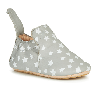 Easy Peasy Babies' Crib Shoes With Star Print In Grigio