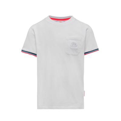 Sundek Kids' White T-shirt With Breast Pocket In Bianco