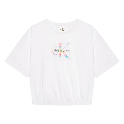 Calvin Klein Junior Kids' White Top This Is Love In Bianco