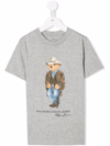 Polo Ralph Lauren Polo Bear Motif-print T-shirt In Grigio