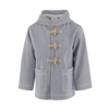 Le Petit Coco Striped Coat With Frogs In Blu