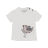LE PETIT COCO WHITE T-SHIRT WITH LOGO AND APPLICATION