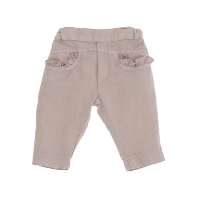 Le Petit Coco Babies' Trousers With Pockets And Rouches In Rosa