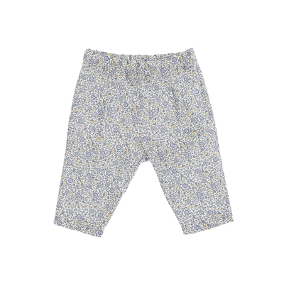 Le Petit Coco Babies' Trousers With Floral Pattern In Cielo