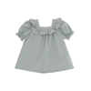 Le Petit Coco Green Blouse With Ruffles In Verde