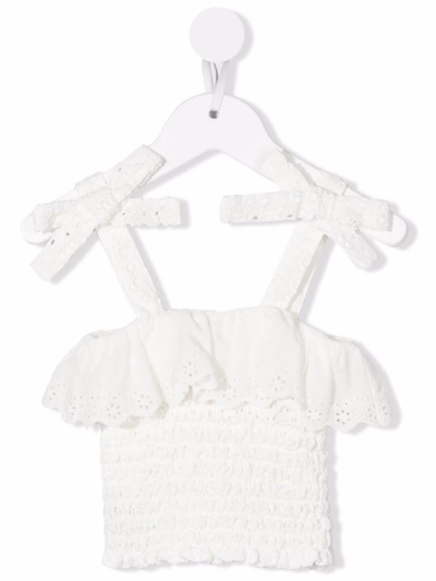 Philosophy Kids' Sangallo Lace Top In White