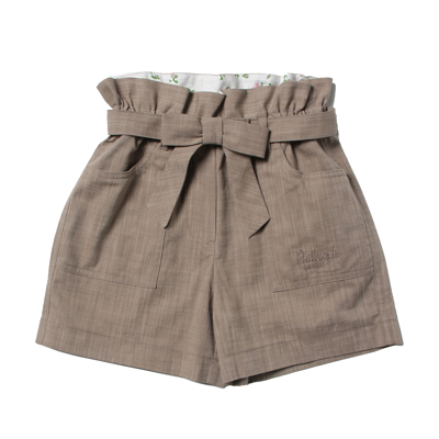 Philosophy Kids' Shorts With Matching Belt In Beige