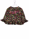 Philosophy Di Lorenzo Serafini Floral Patterned Blouse With Ruffles In Fantasia