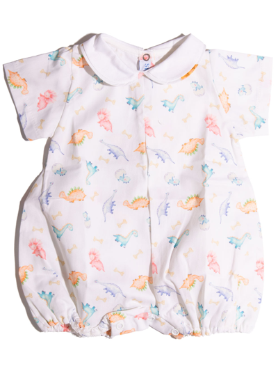 Siola Babies' Romper With Dinosaurs Print In Multicolor