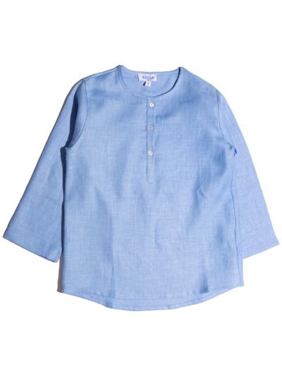 Siola Babies' Linen Shirt In Cielo