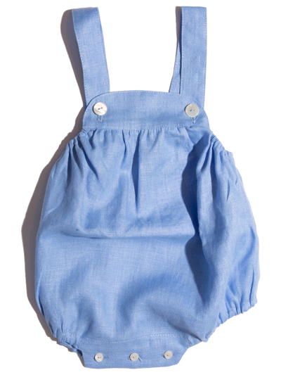 Siola Babies' Linen Romper In Cielo