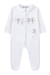 Tartine Et Chocolat White Cotton Babygrow In Bianco