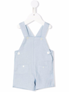Tartine Et Chocolat Chenille-texture Patch-pockets Dungarees In Cielo