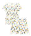 Petit Bateau Two-piece Pajamas In Multicolor