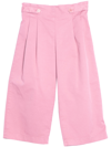 Siola Solid Color Trousers In Rosa