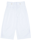 Siola Solid Color Trousers In Bianco