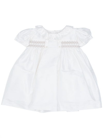 Siola Babies' Dress With Embroidery In Panna