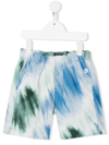 Il Gufo Tie-dye Print Shorts In Verde