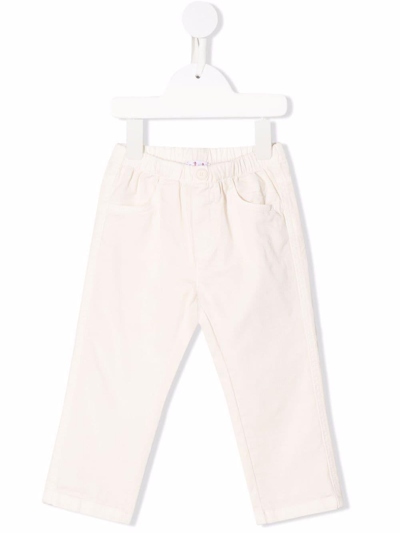 Il Gufo Babies' Solid Color Trousers In Panna
